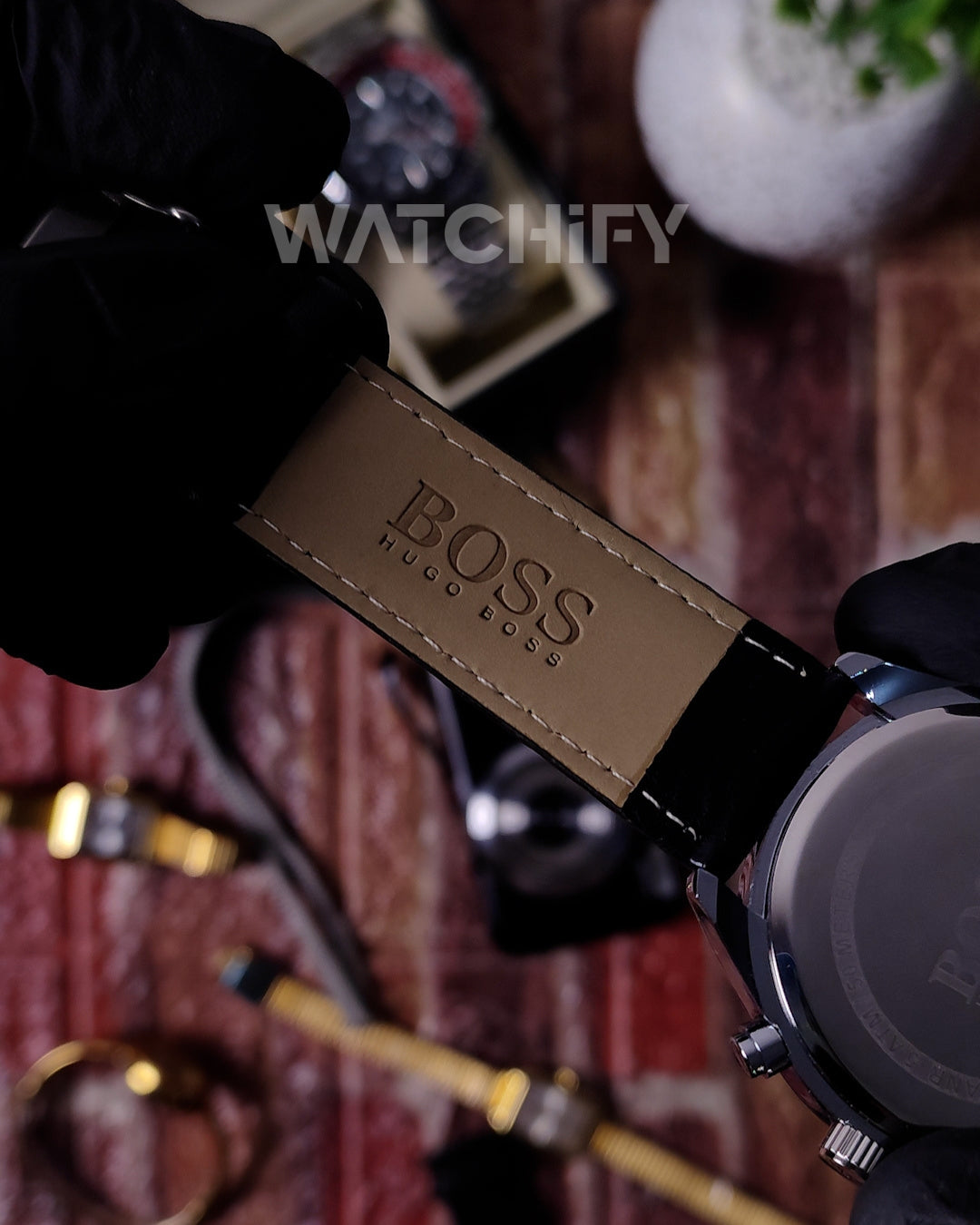 Hugo Boss 3 Leather Black