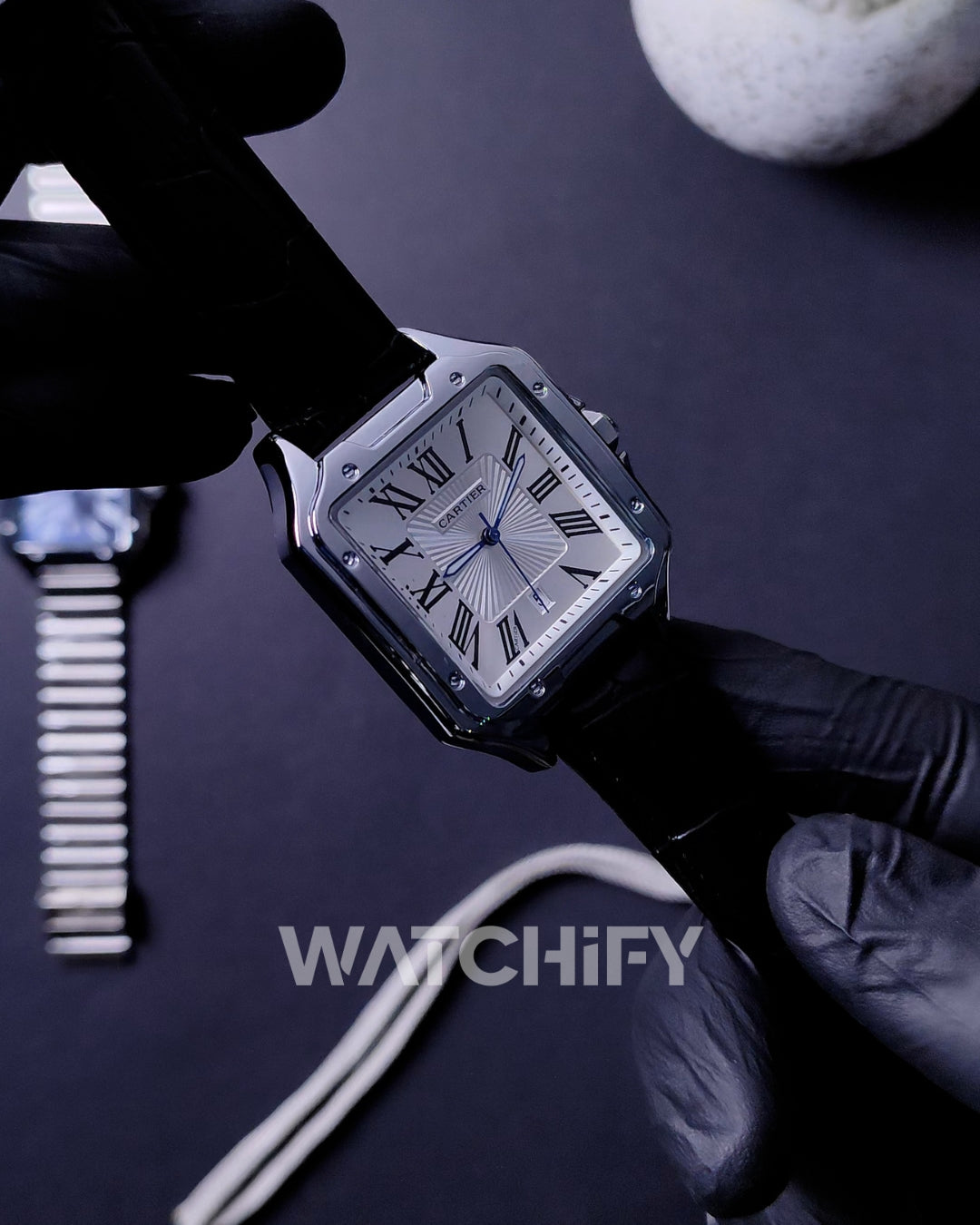 cartier leather blanc