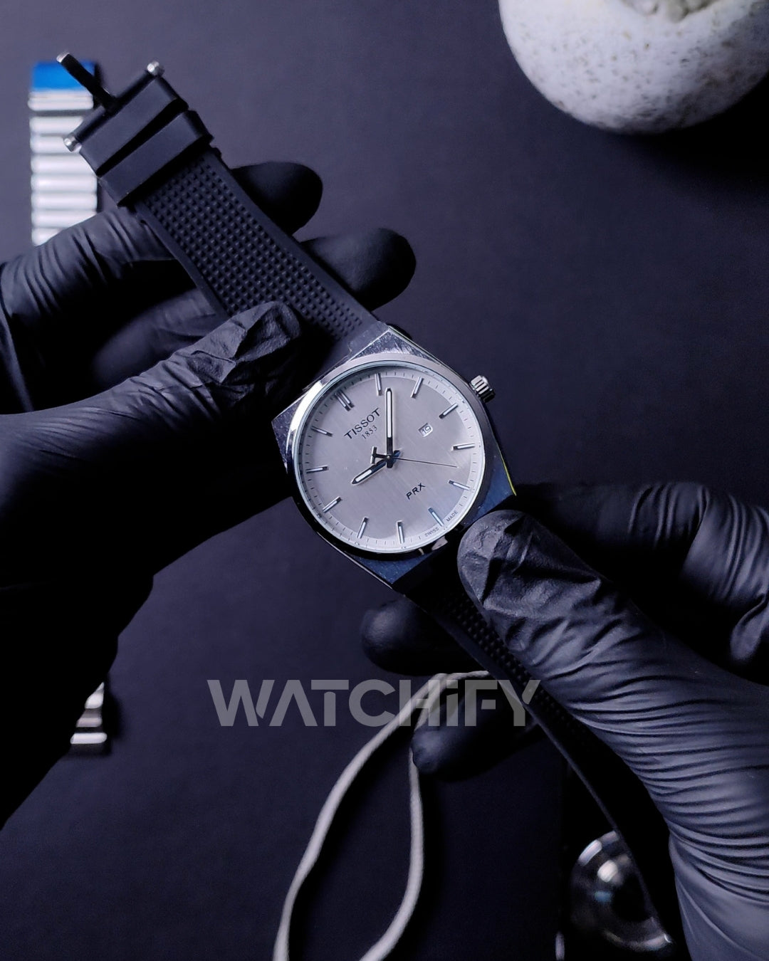 Tissot Prx Silicone Blanc